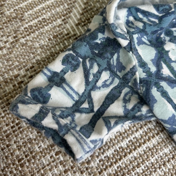 Kate Quinn Bamboo Collection Bodysuit 3-6 Months Blue Stained Glass Boho Pattern - Picture 5 of 5